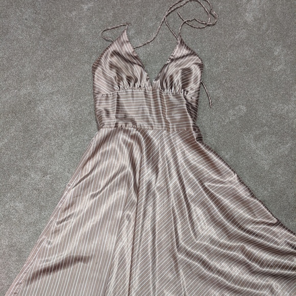 Alyn Paige Dresses & Skirts - Champagne Striped Dress